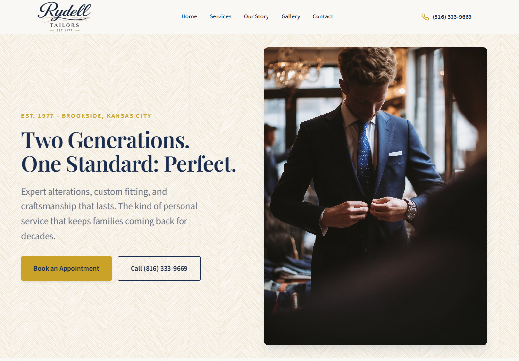 Rydell website screenshot
